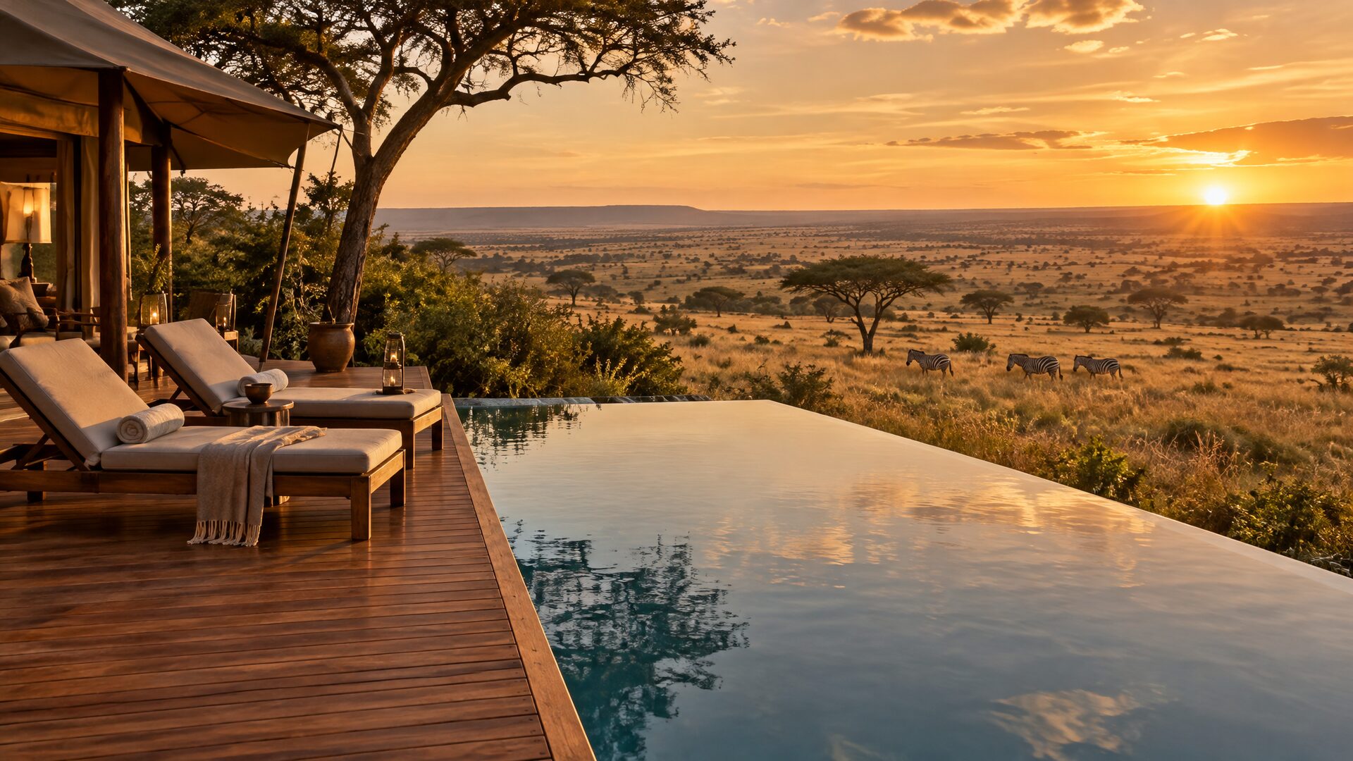 Sambuk Suite private infinity pool overlooking the Naboisho Conservancy at Mara Nyika Camp