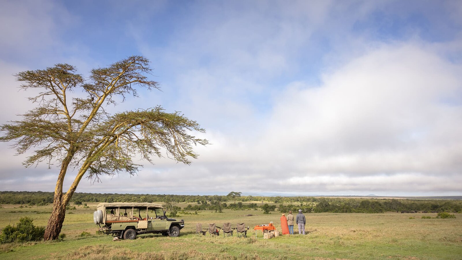 Bush breakfast under fever trees at Ol Pejeta