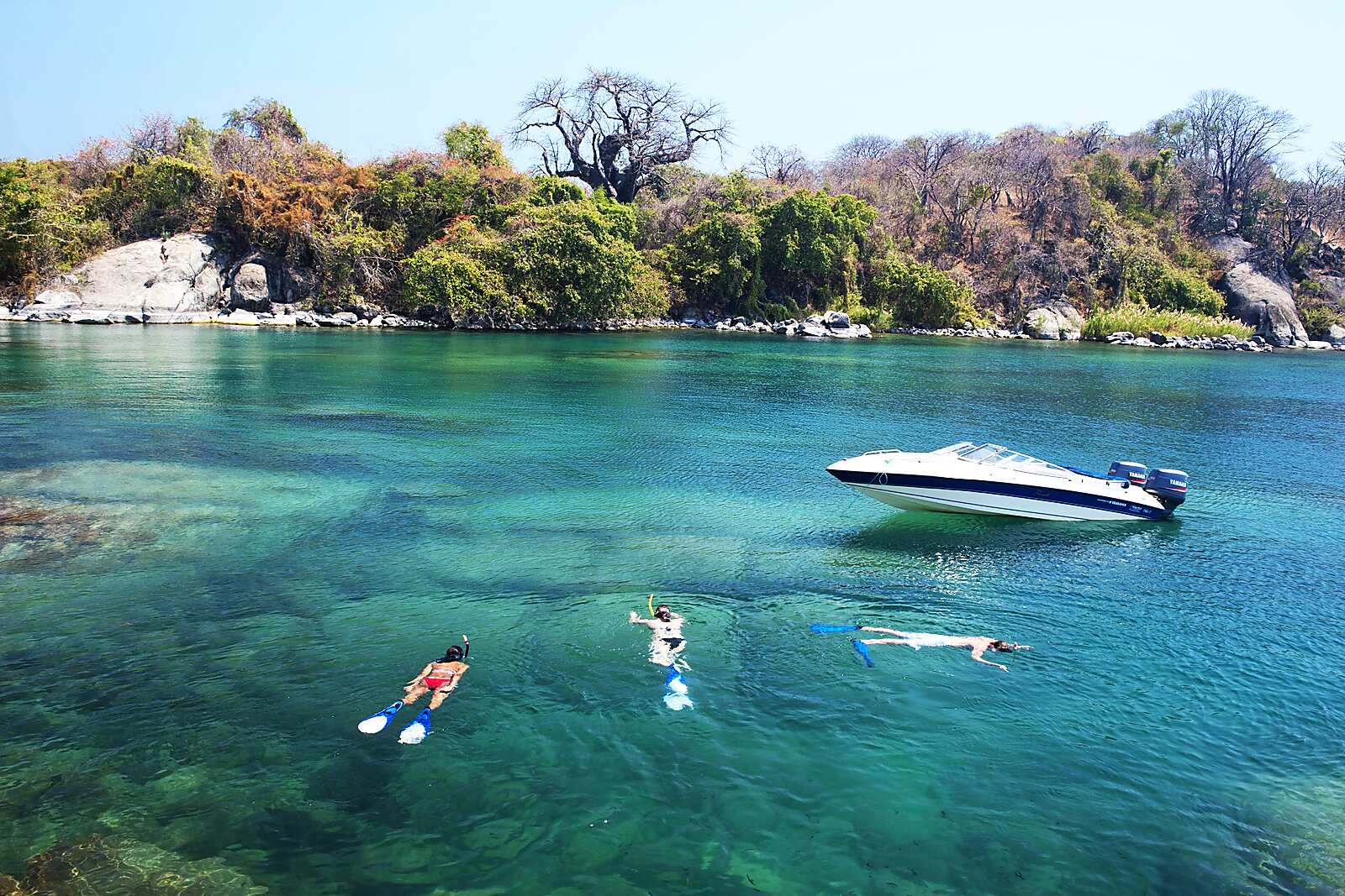 A lake-view villa at Pumulani on the shore of Lake Malawi
