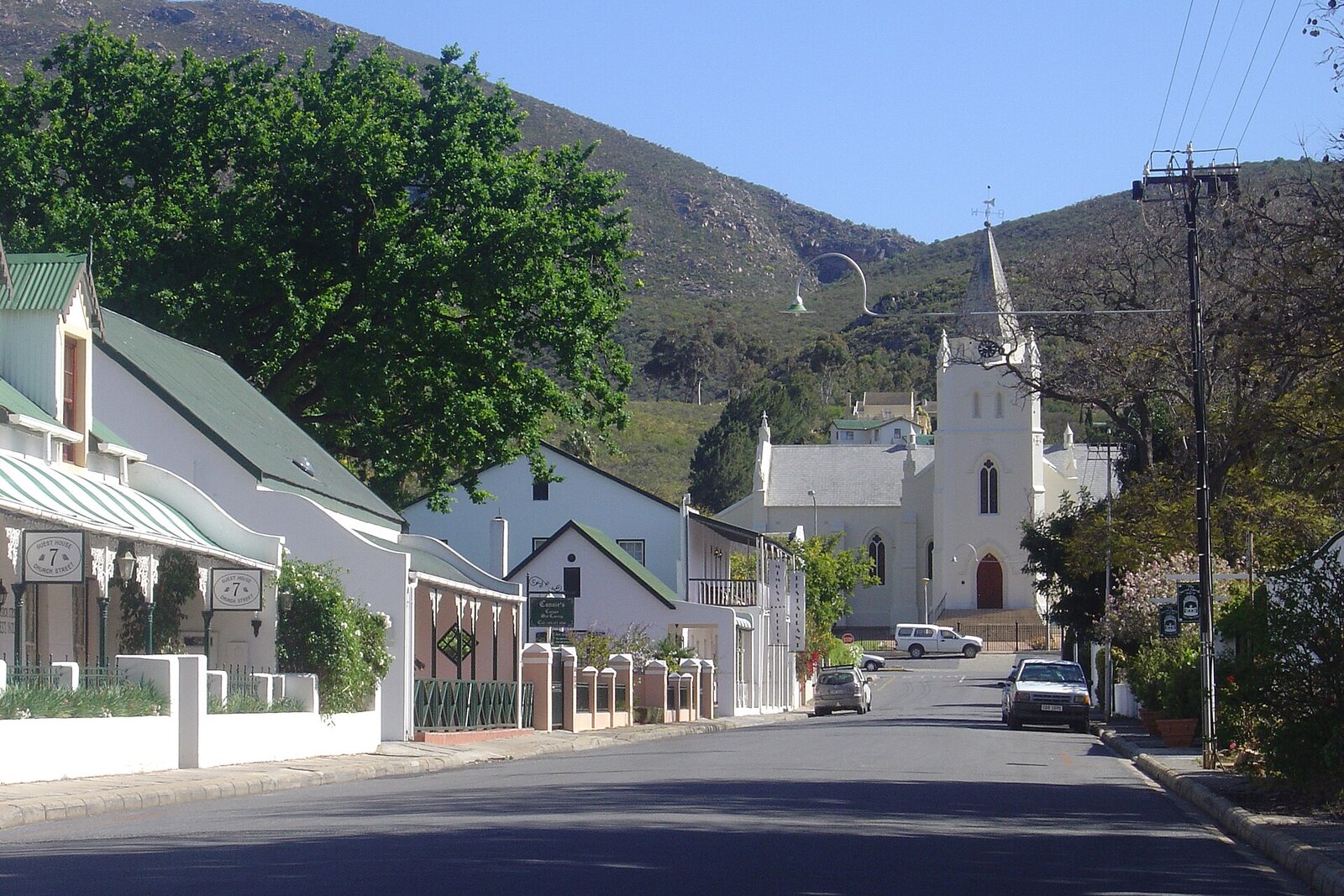 The Klein Karoo mountains and vineyards at golden hour near Barrydale on Route 62