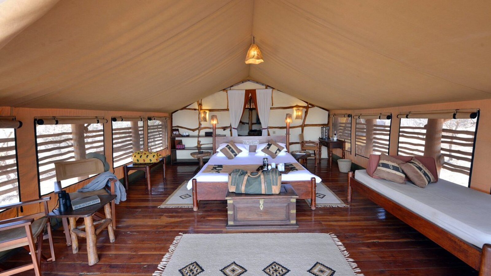 Satao Elerai tent with private veranda overlooking the plains