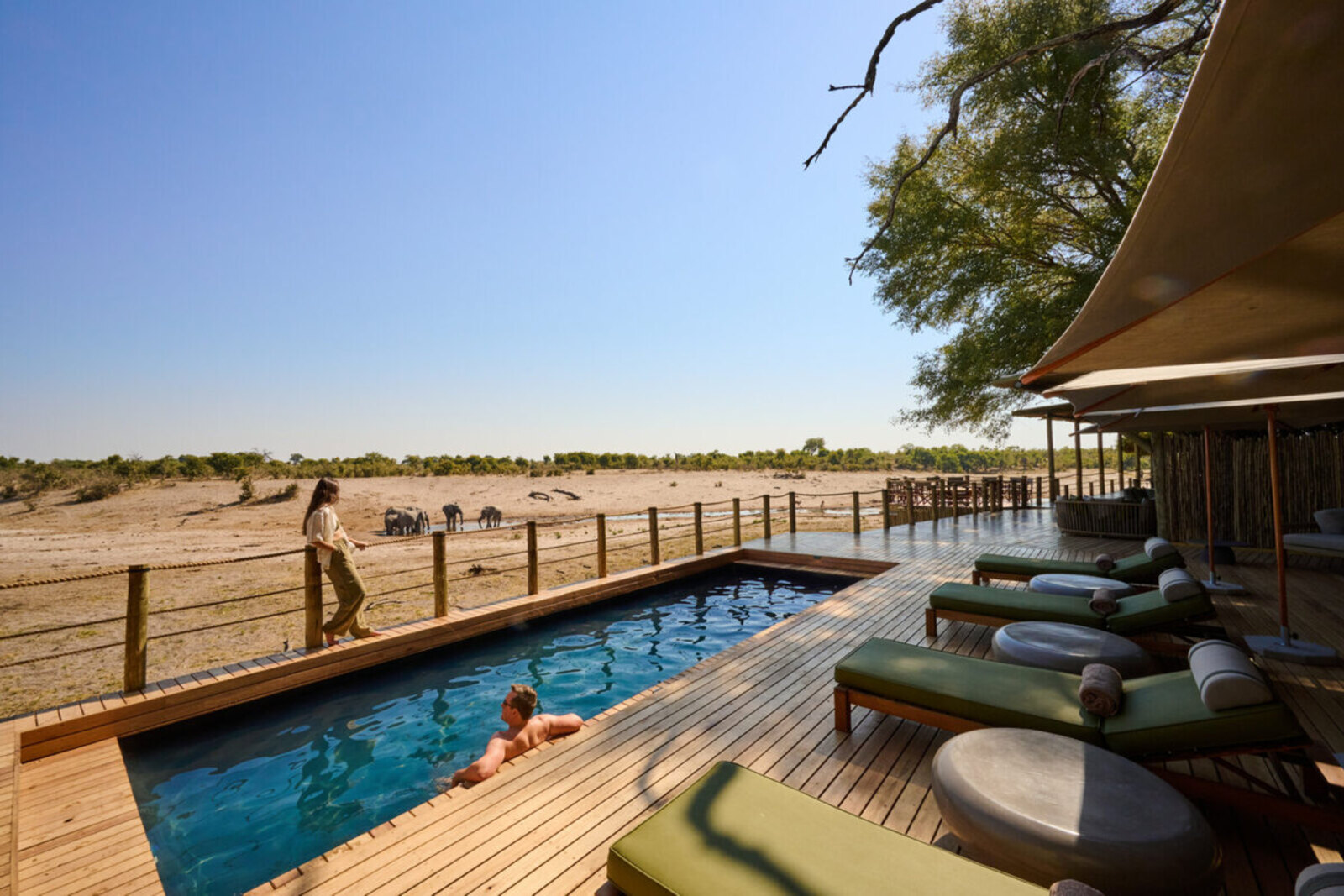 Ghoha Hills Savuti suite with Gubatsa Hills backdrop