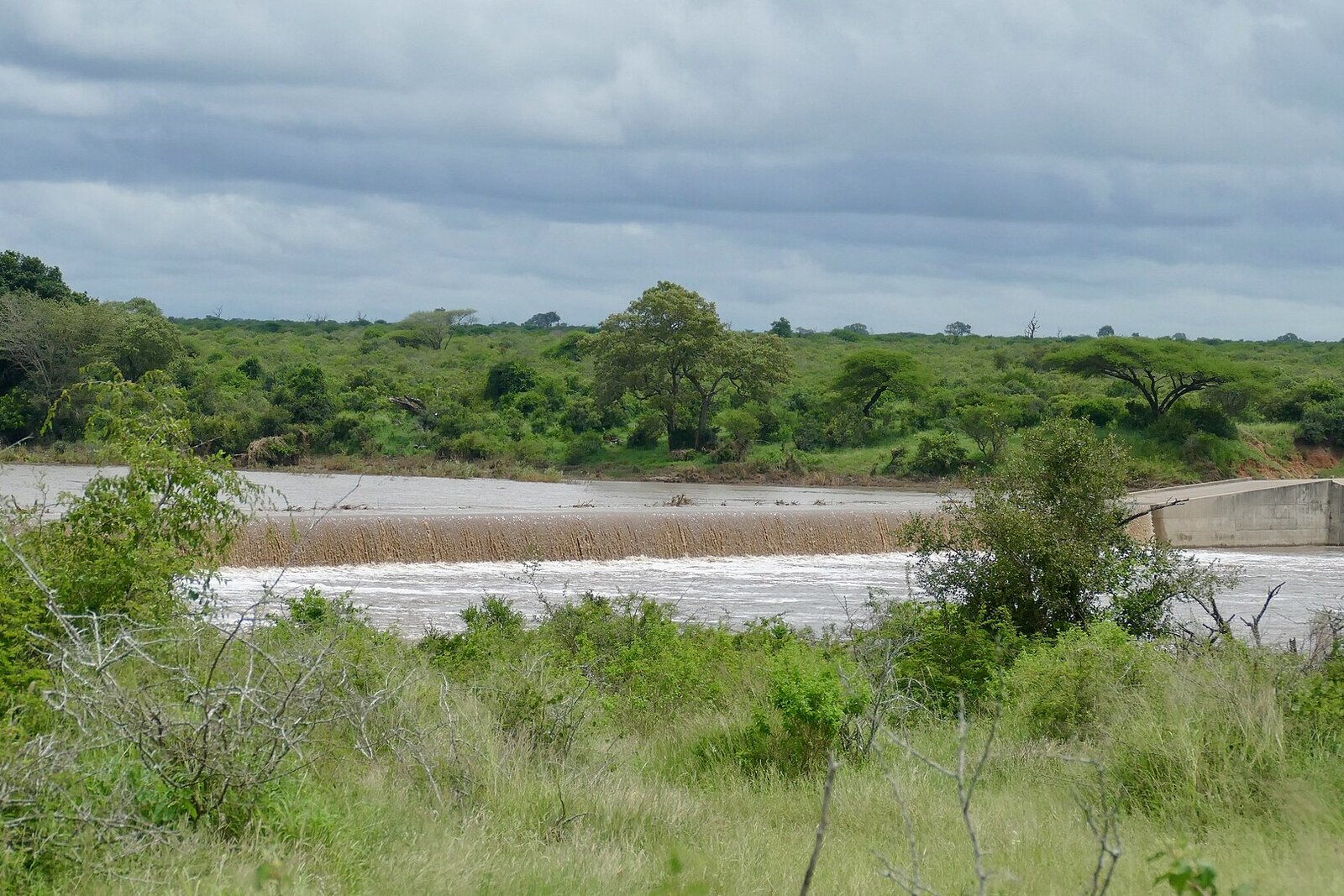 The Sabie River viewed from a Kruger rest camp