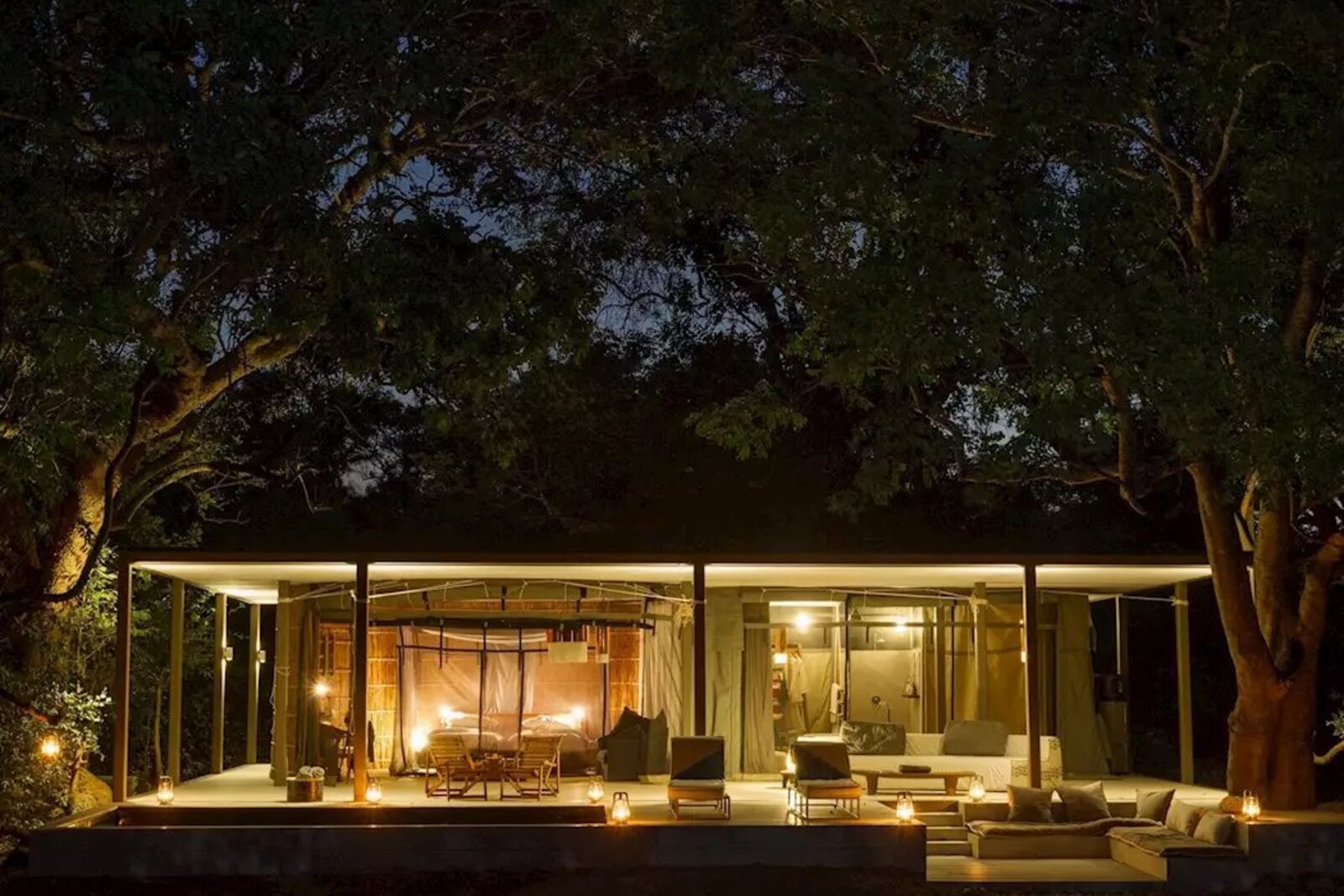 Luxury tented camp interior in South Luangwa