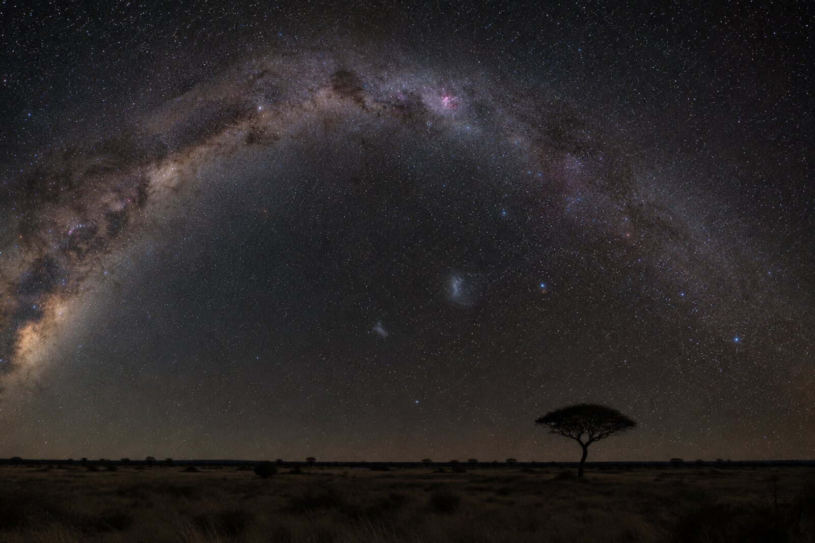 Milky Way over the Central Kalahari at night above Tau Pan Camp