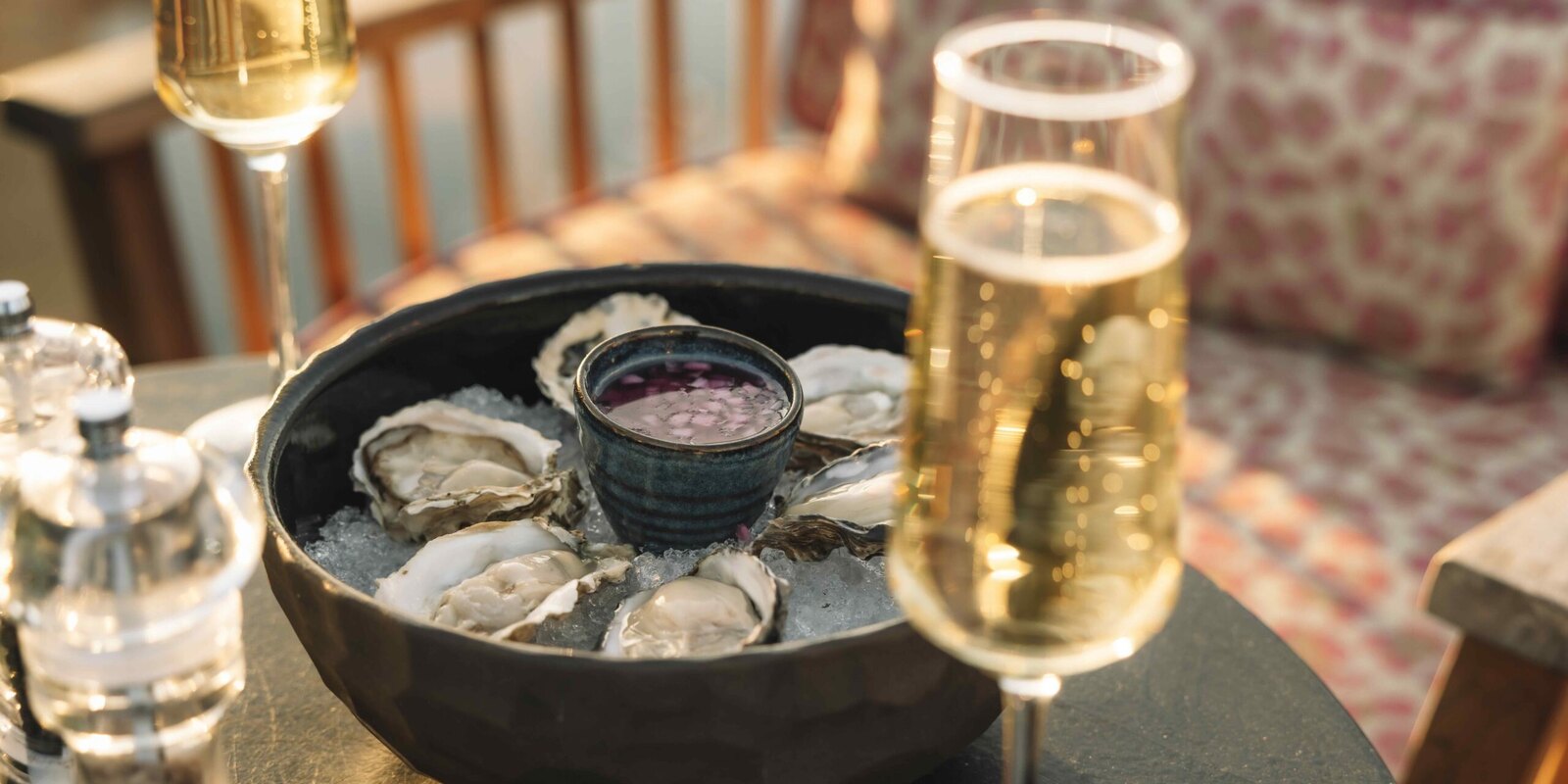 Oysters and champagne on The Silo Rooftop above the V&A Waterfront