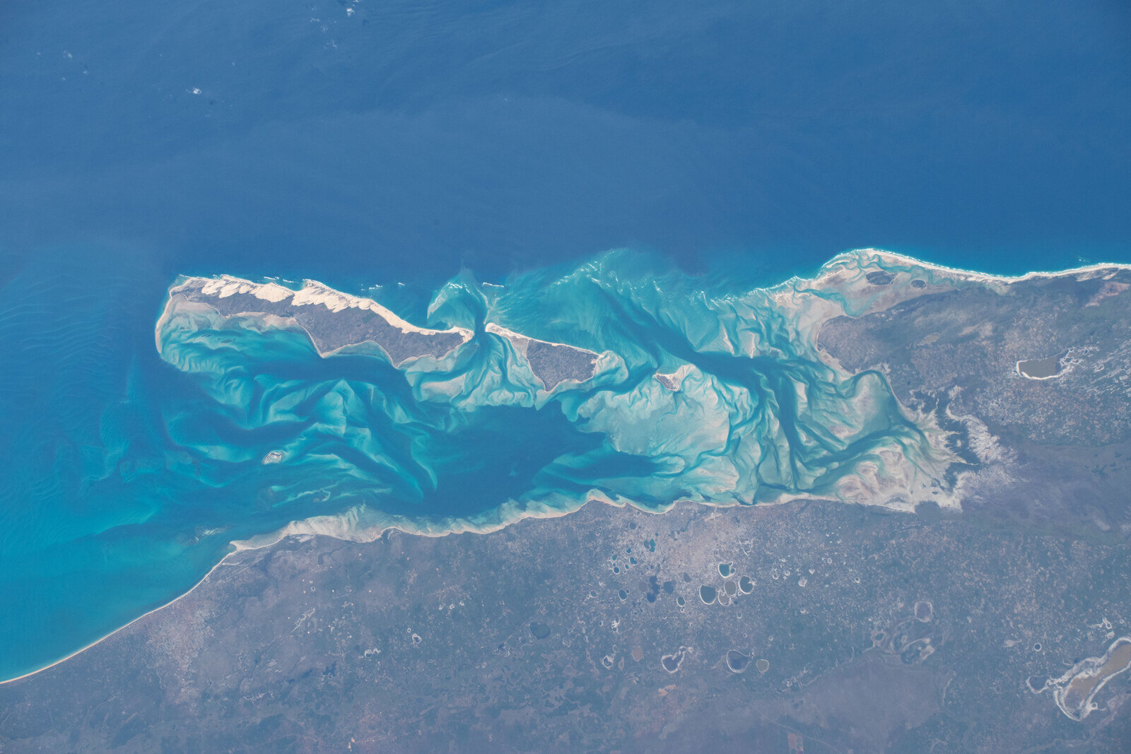 Aerial view of Benguerra Island