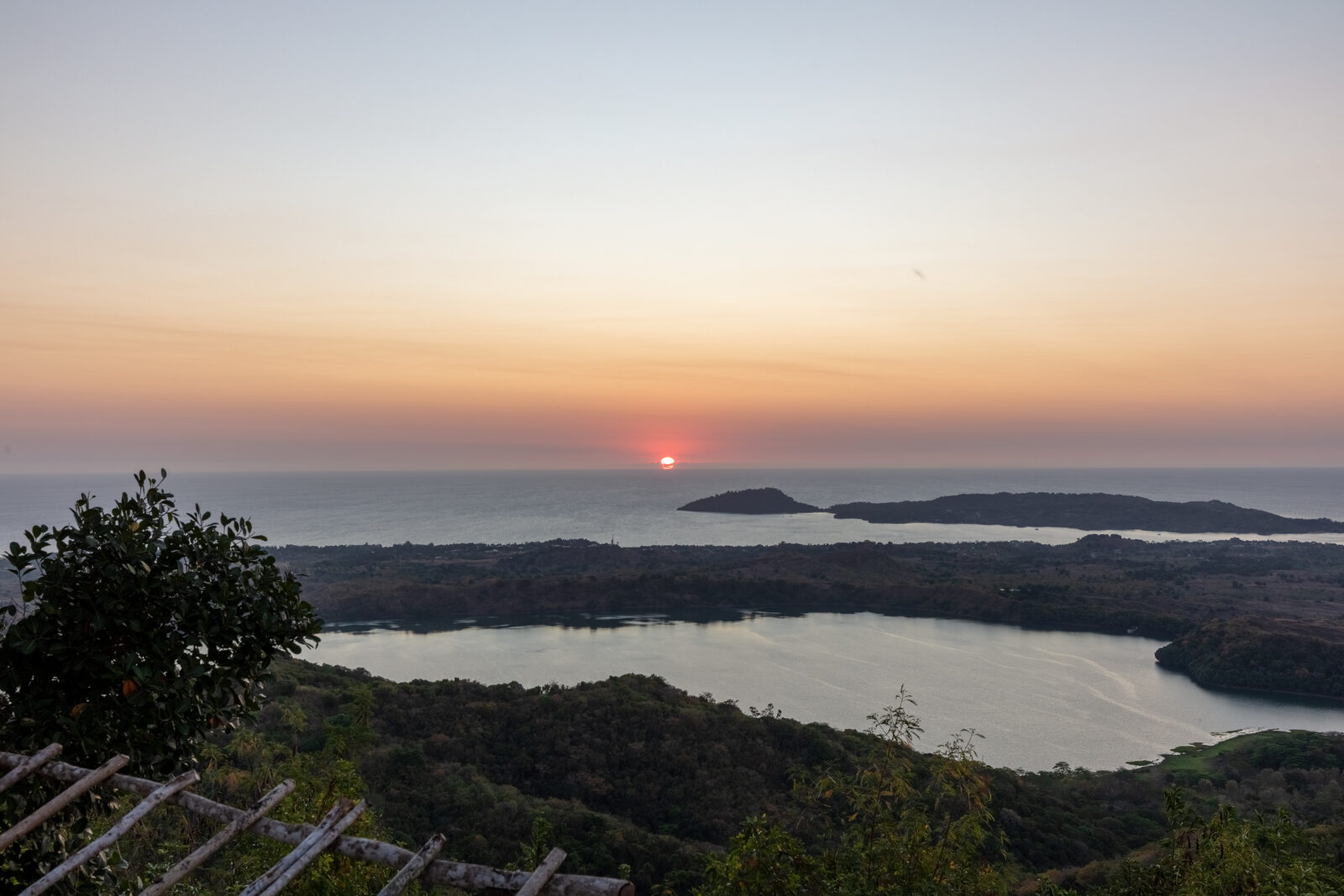Sunset from Mont Passot over the islands, Nosy Be