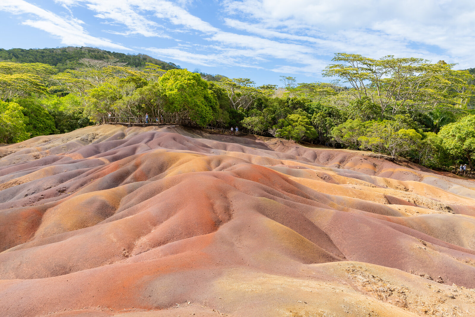 The Seven Coloured Earths at Chamarel in the interior of Mauritius
