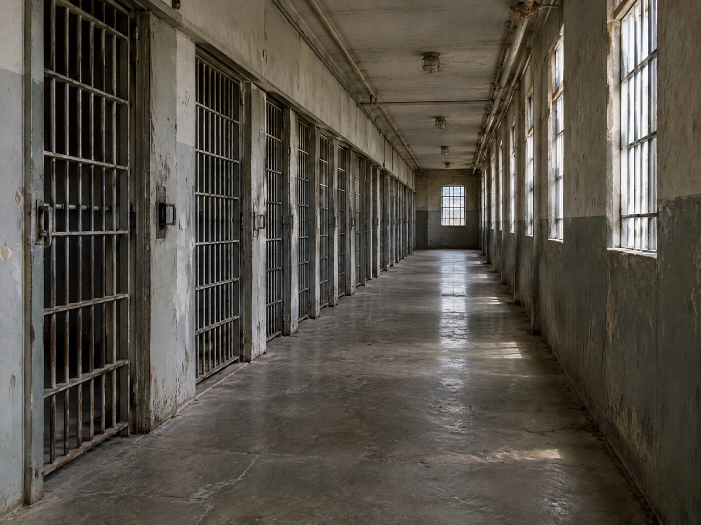Prison cell-block corridor on Robben Island