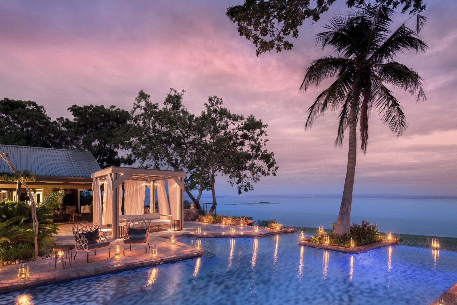 Sunset over Lake Kariba and the Matusadona shoreline