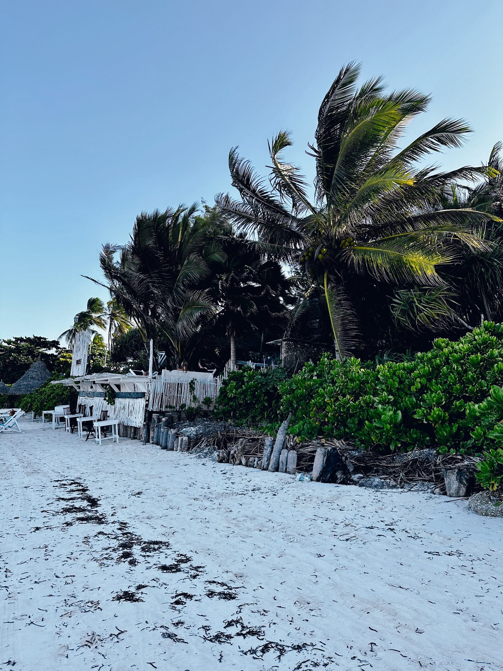 A beachfront villa giving onto a calm bay at a Zanzibar resort