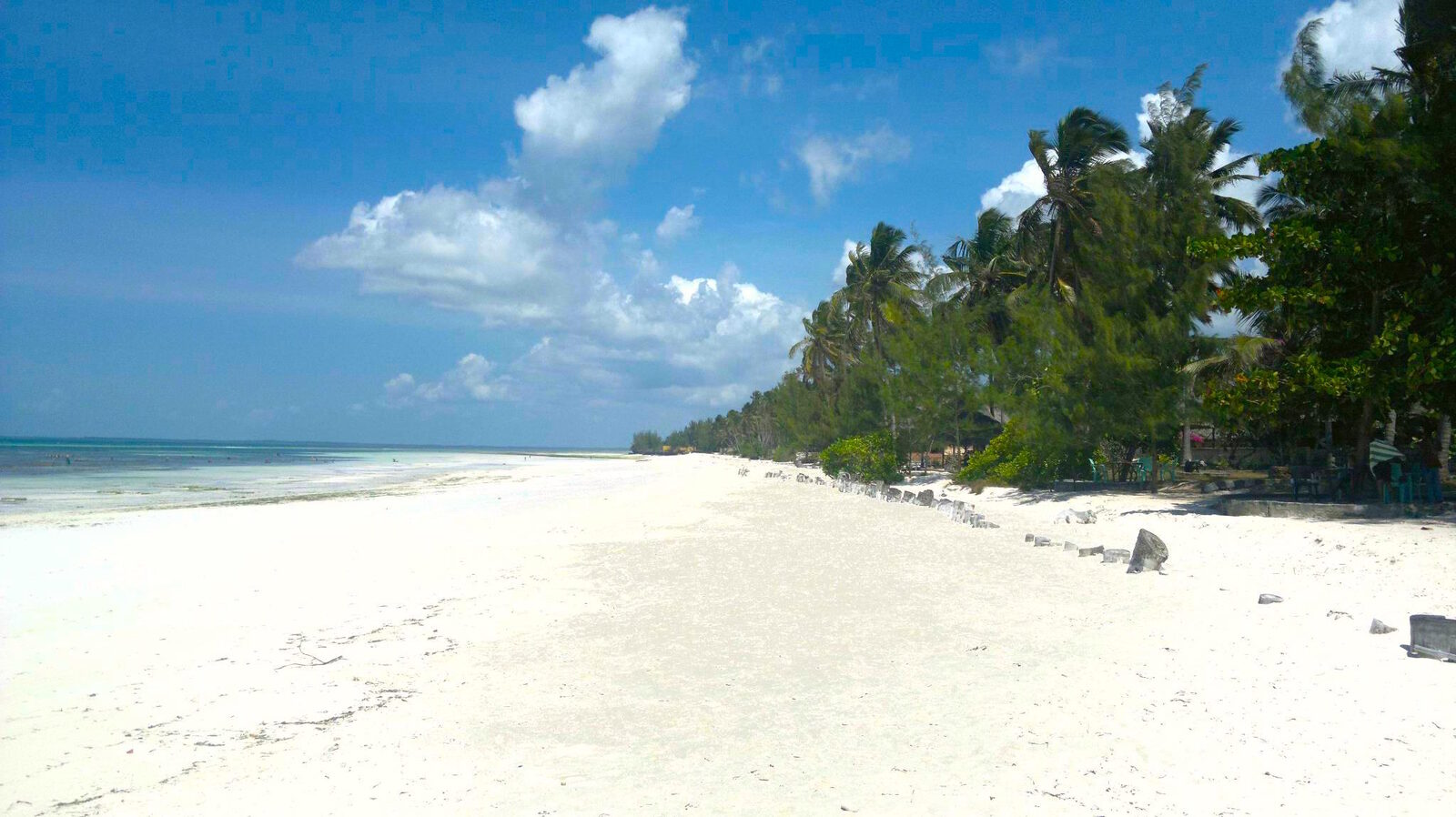 The shallow lagoon at Paje beach, southeast Zanzibar