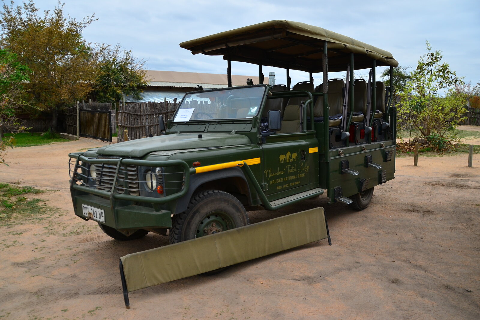 Open 4x4 safari vehicle ready for a game drive