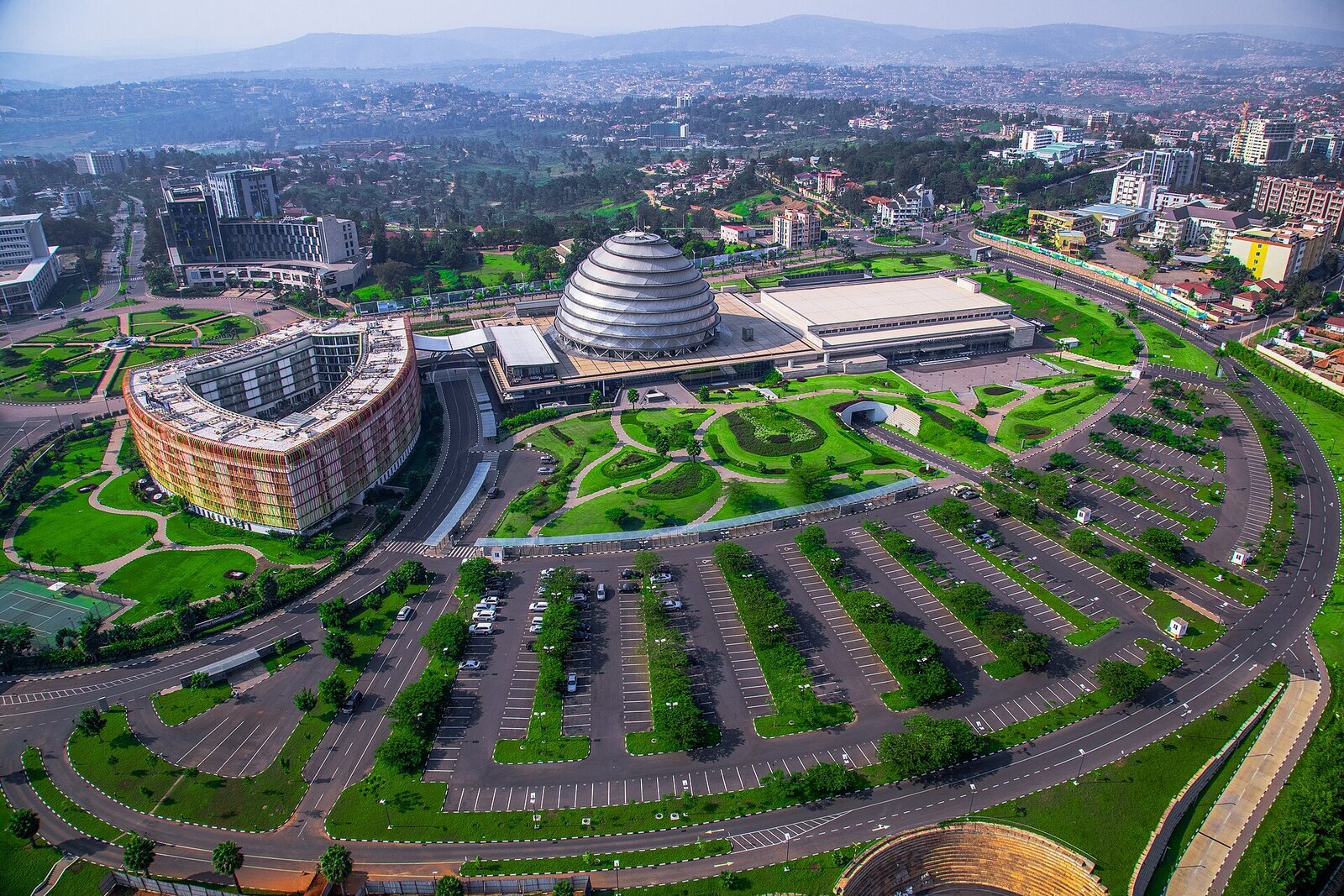 Rwandan townscape near Hotel Muhabura in Musanze