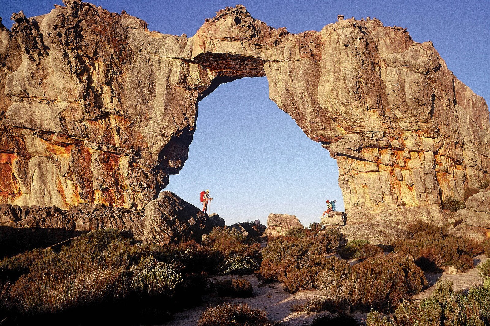 The Wolfberg Arch, a huge natural rock arch in the Cederberg wilderness of the Western Cape, South Africa