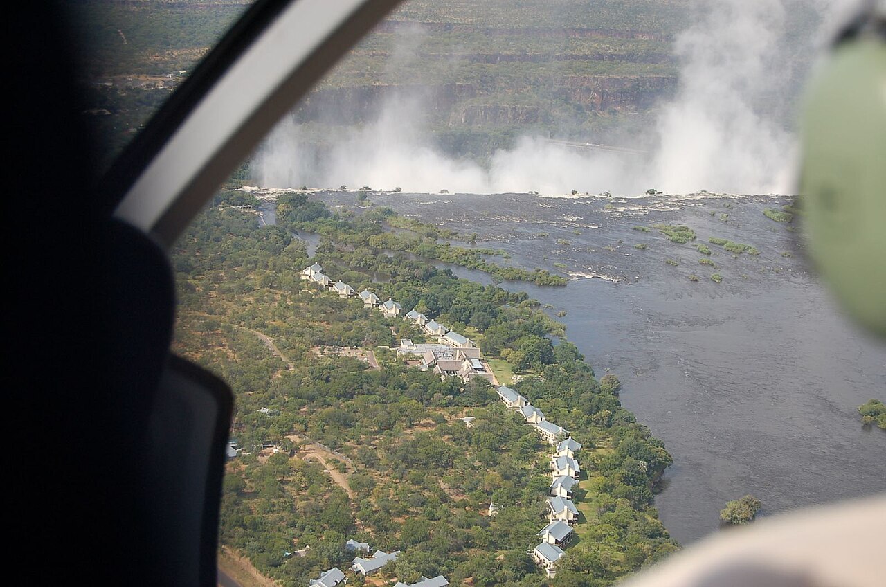 Helicopter flight over Victoria Falls — the Flight of Angels