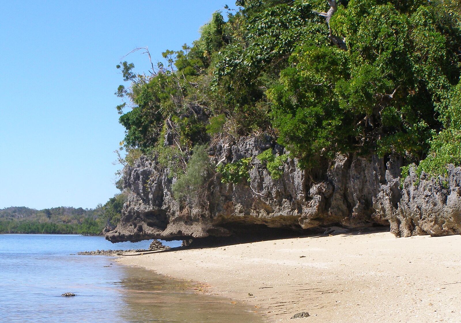 Sandbar and sea near Nosy Be