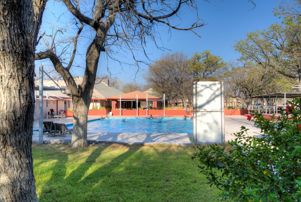 Swimming pool at Halali Rest Camp, Etosha