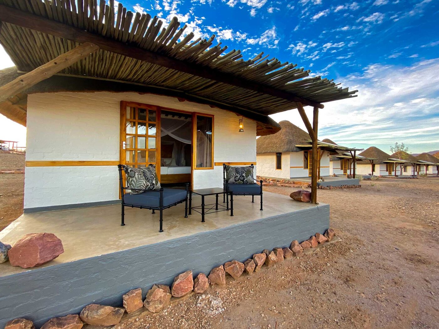 Thatched chalet at Desert Homestead Lodge near Sossusvlei