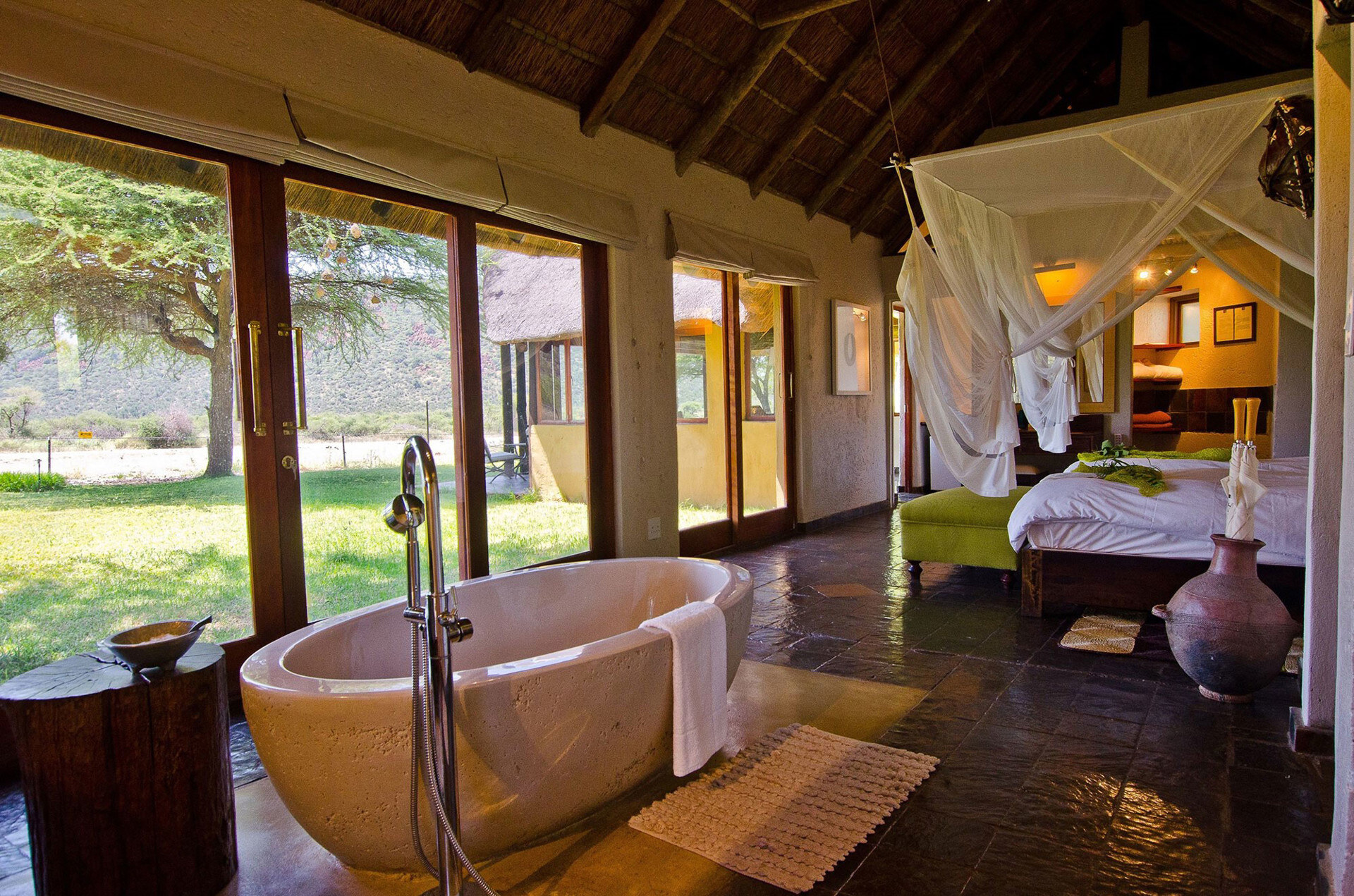 Tau Game Lodge chalet interior
