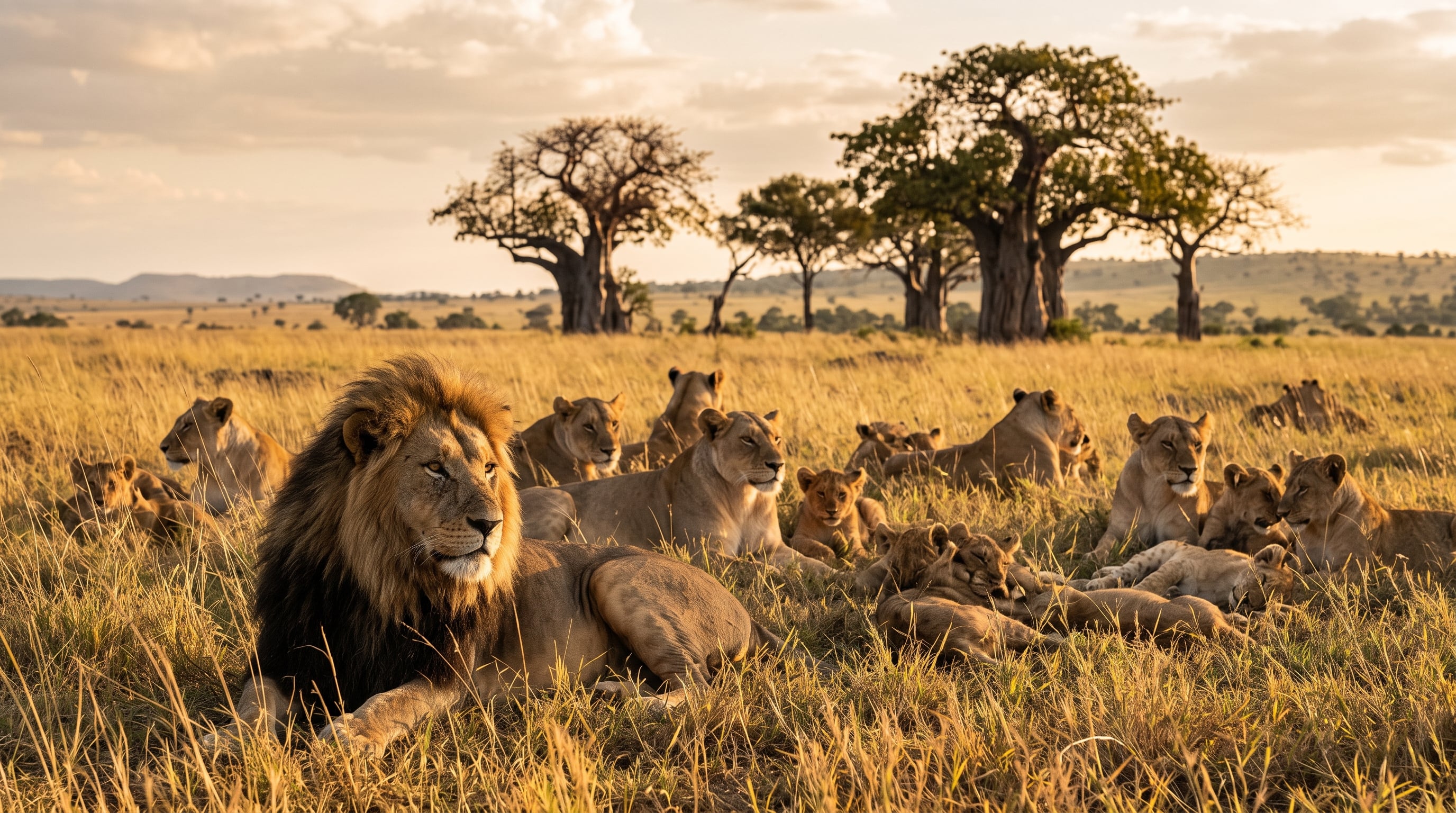 Lions Ruaha National Park Tanzania
