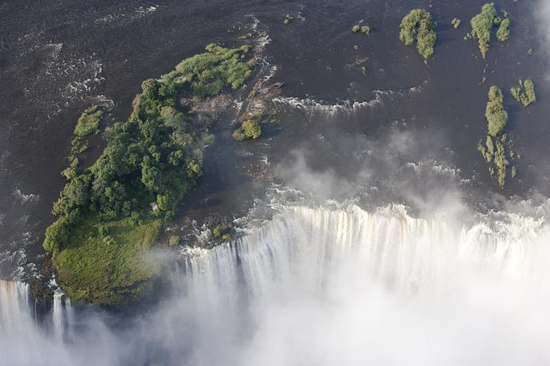 Livingstone Island dining, Victoria Falls Zambia