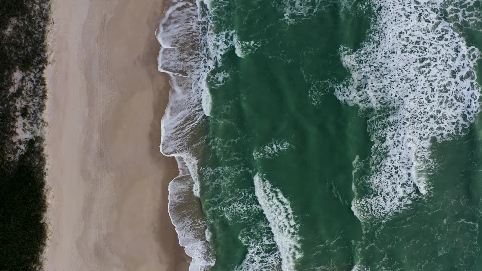 Aerial view of Atlantic surf on the Skeleton Coast