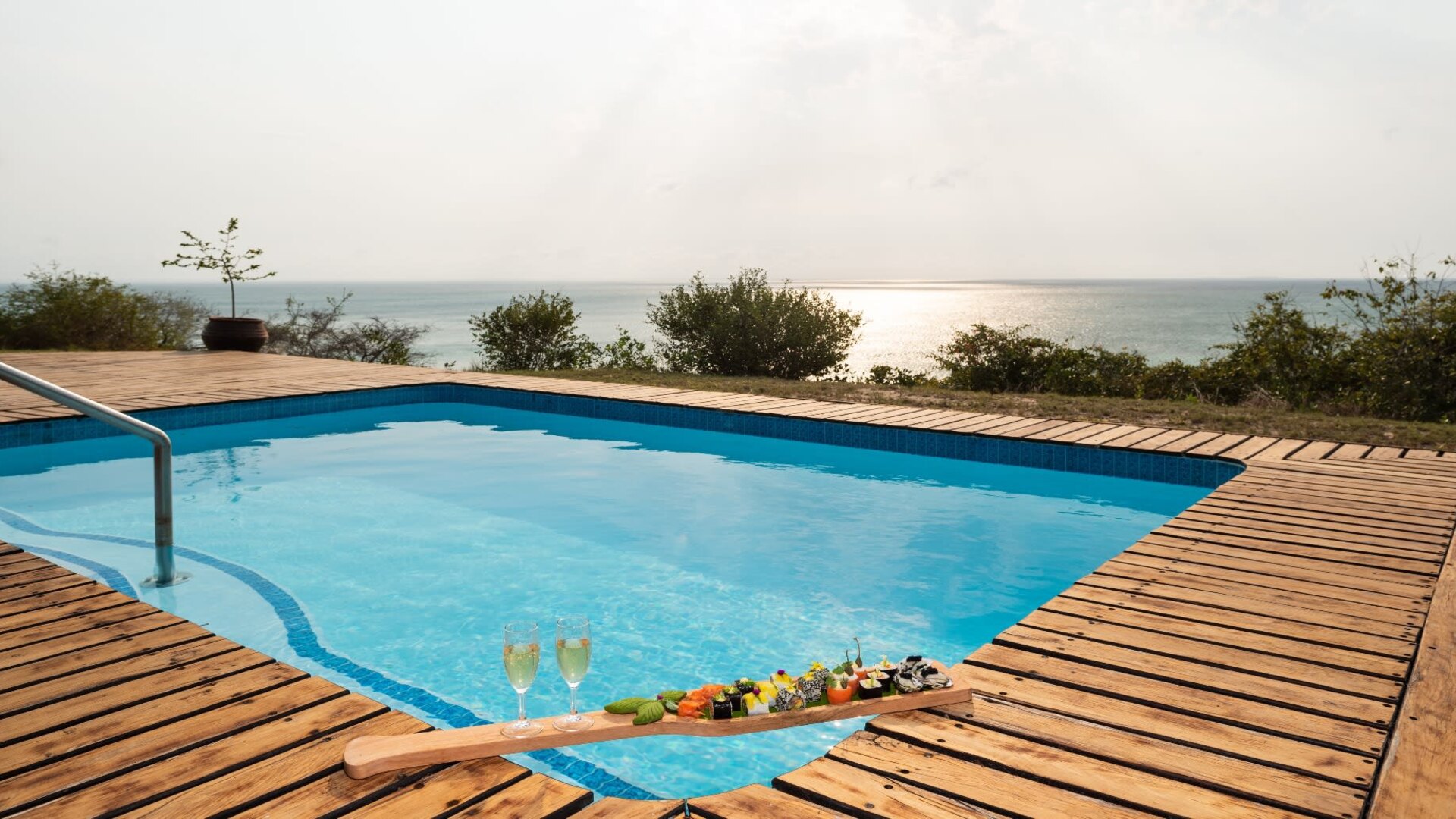 A sea-view pool villa at Anantara Bazaruto Island Resort overlooking the turquoise Indian Ocean, Bazaruto Island, Mozambique