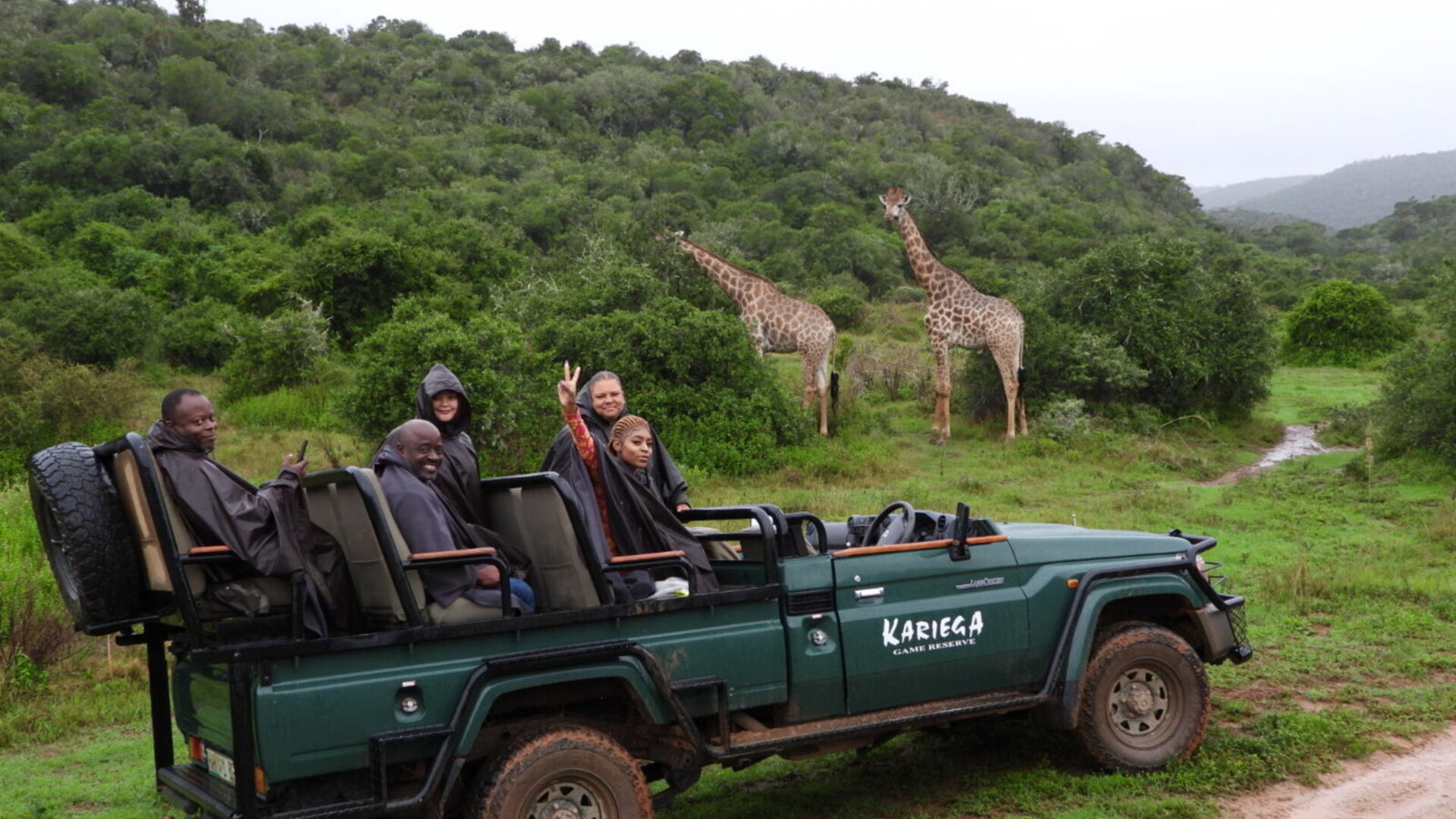 A giraffe seen on a family game drive at a malaria-free private reserve in the Eastern Cape