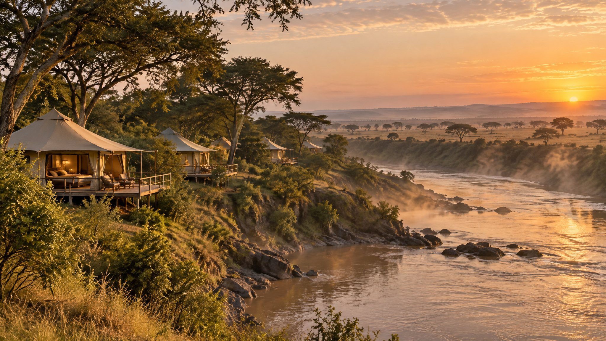 Entim Mara Camp Review — Front-Row River Crossings Inside the Masai Mara