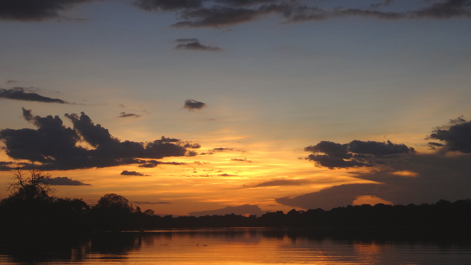 Sunset over the Zambezi at Royal Zambezi Lodge