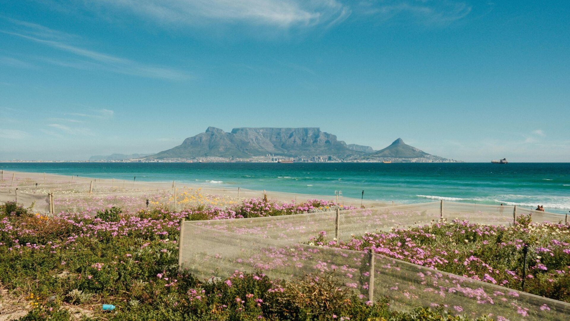 Table Mountain rising above Cape Town at golden hour — the gateway to a South African journey