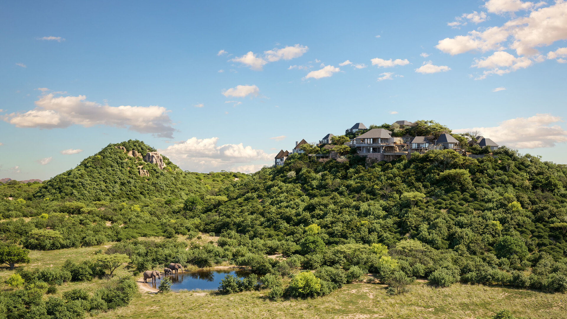 Ulusaba Rock Lodge perched on a granite kopje in the Sabi Sand Game Reserve with sweeping bush views