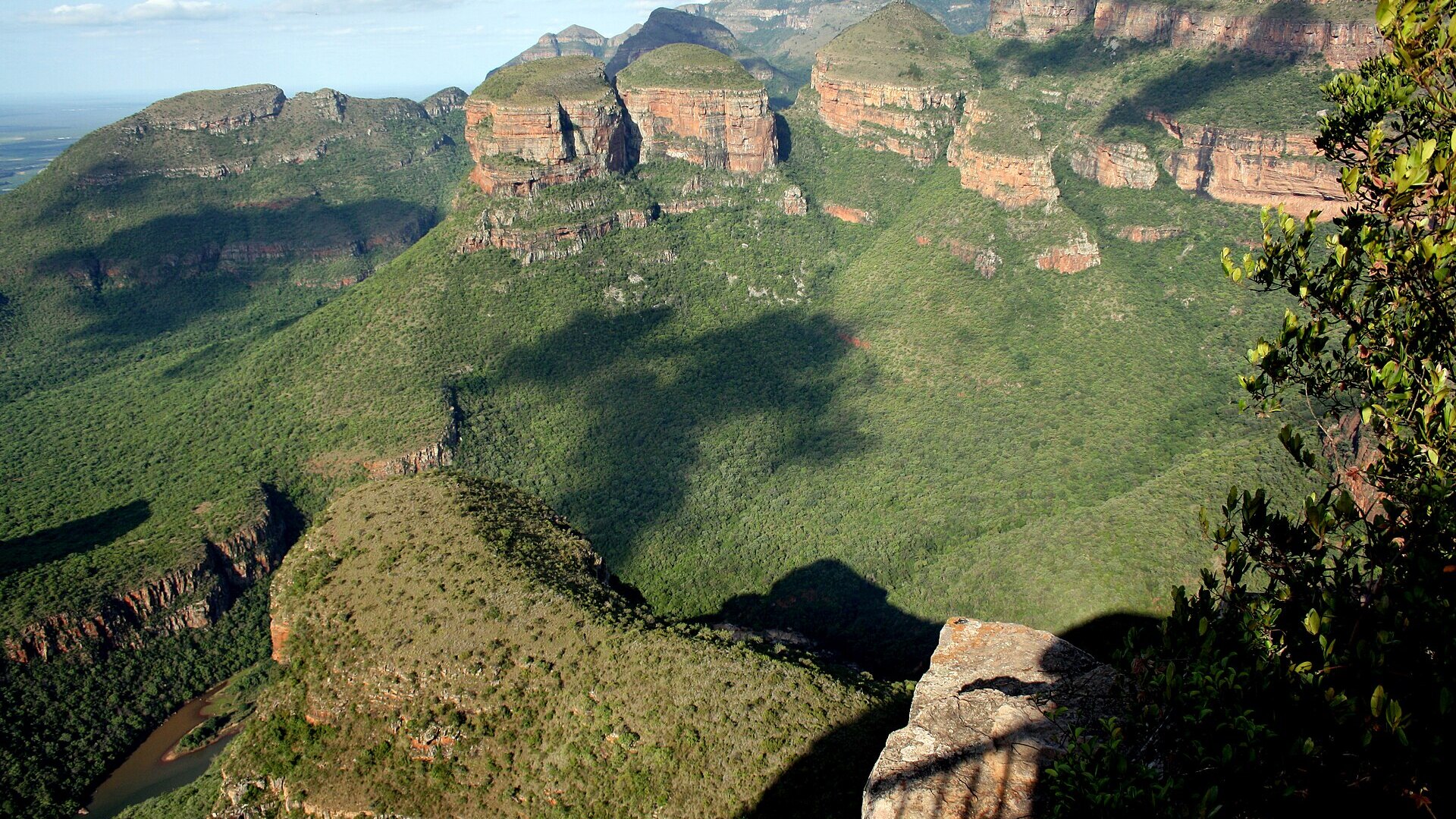 The Three Rondavels towering above the green Blyde River Canyon in Mpumalanga, one of South Africa's most spectacular hidden places