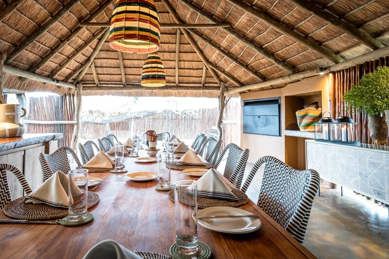 Africa on Foot dining area set for a bush dinner