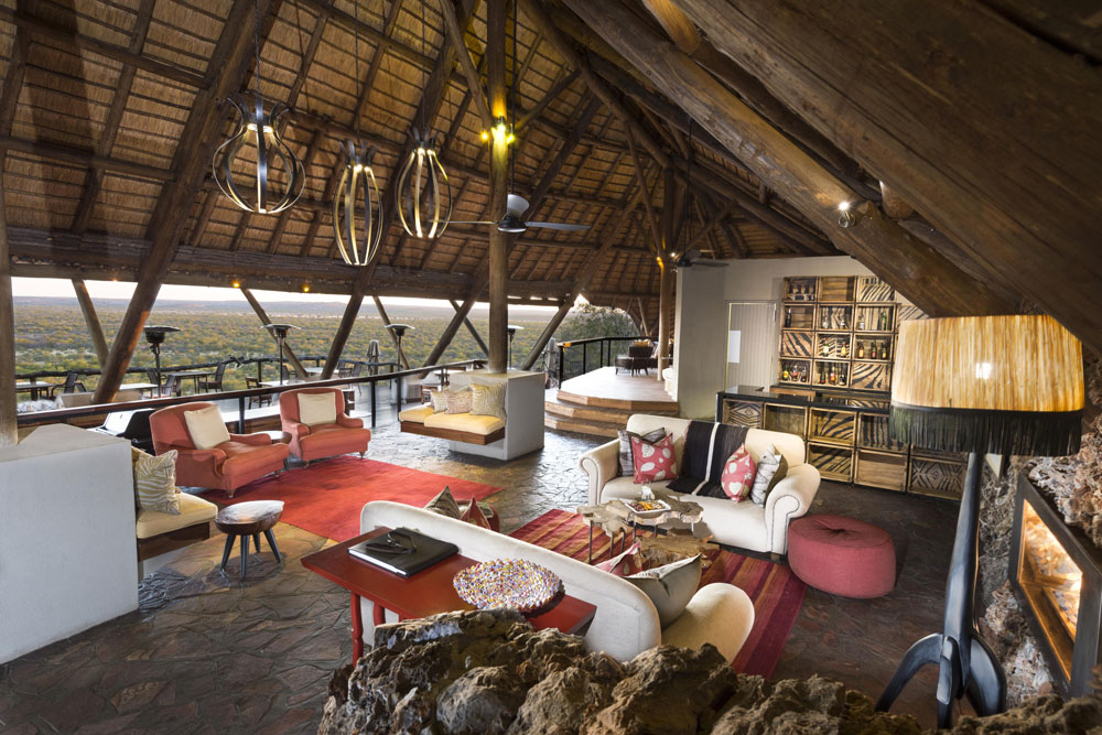 Guest tent and deck at Ongava Tented Camp, Etosha's southern boundary