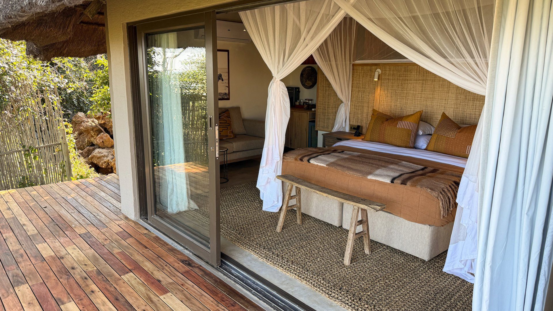A water's-edge safari camp in the Okavango Delta