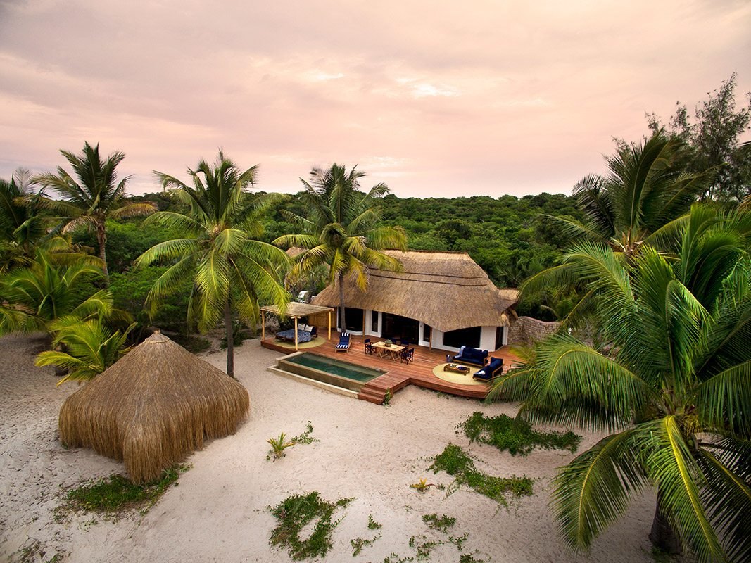 Bazaruto Island Lodge beachfront among dunes on Bazaruto Island, Mozambique