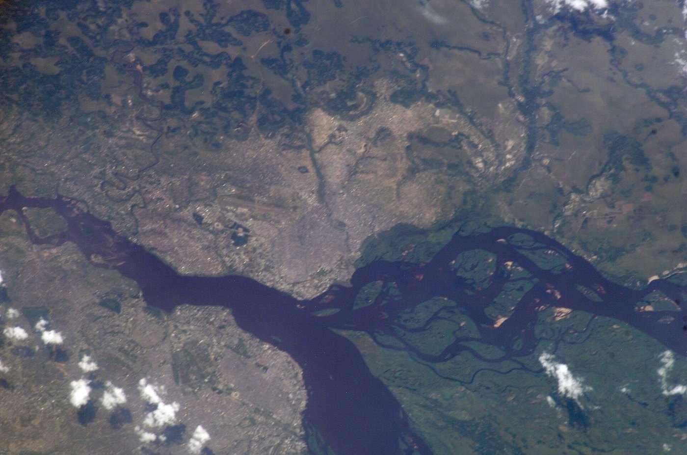 Brazzaville skyline along the Congo River
