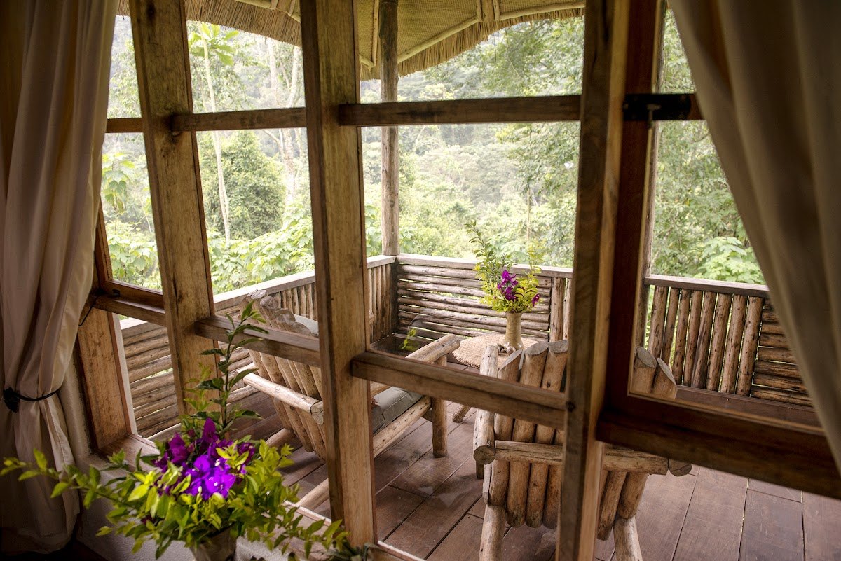 Bwindi Lodge — plunge pool and lounge area