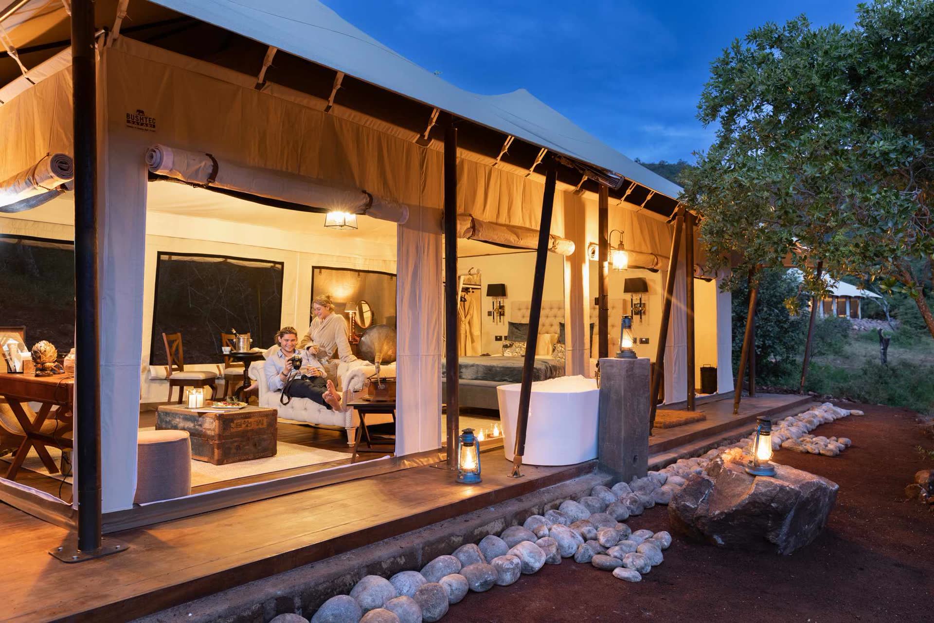 Cottar's spa tent treatment