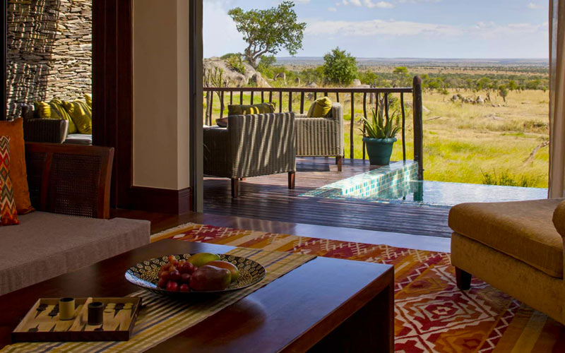 Four Seasons Serengeti — guest suite and views