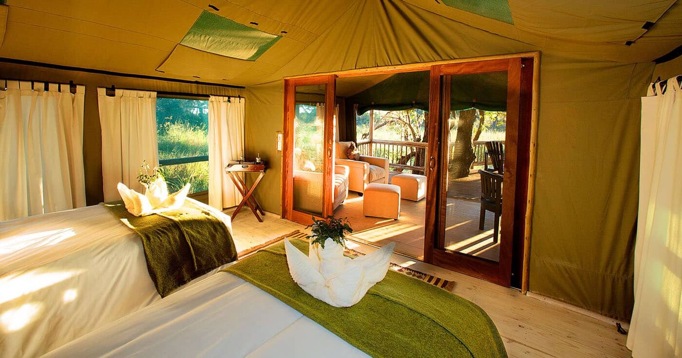 Gunn's Camp classic tent interior