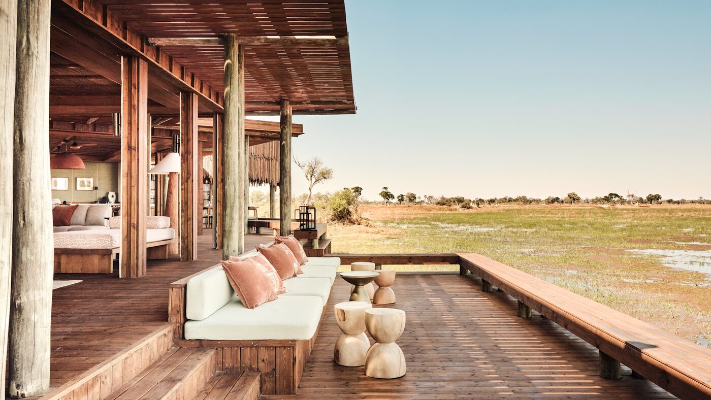 Jack’s Camp deck — private plunge pools facing the salt