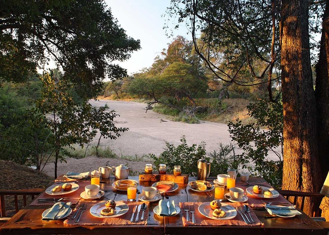 Jongomero Camp main lounge with authentic safari elegance and wilderness views
