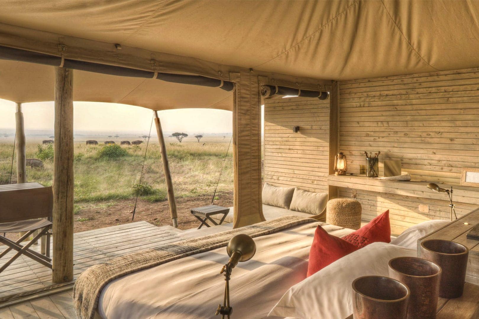 Kichwa Tembo & Mara Serena — suite interior and private deck