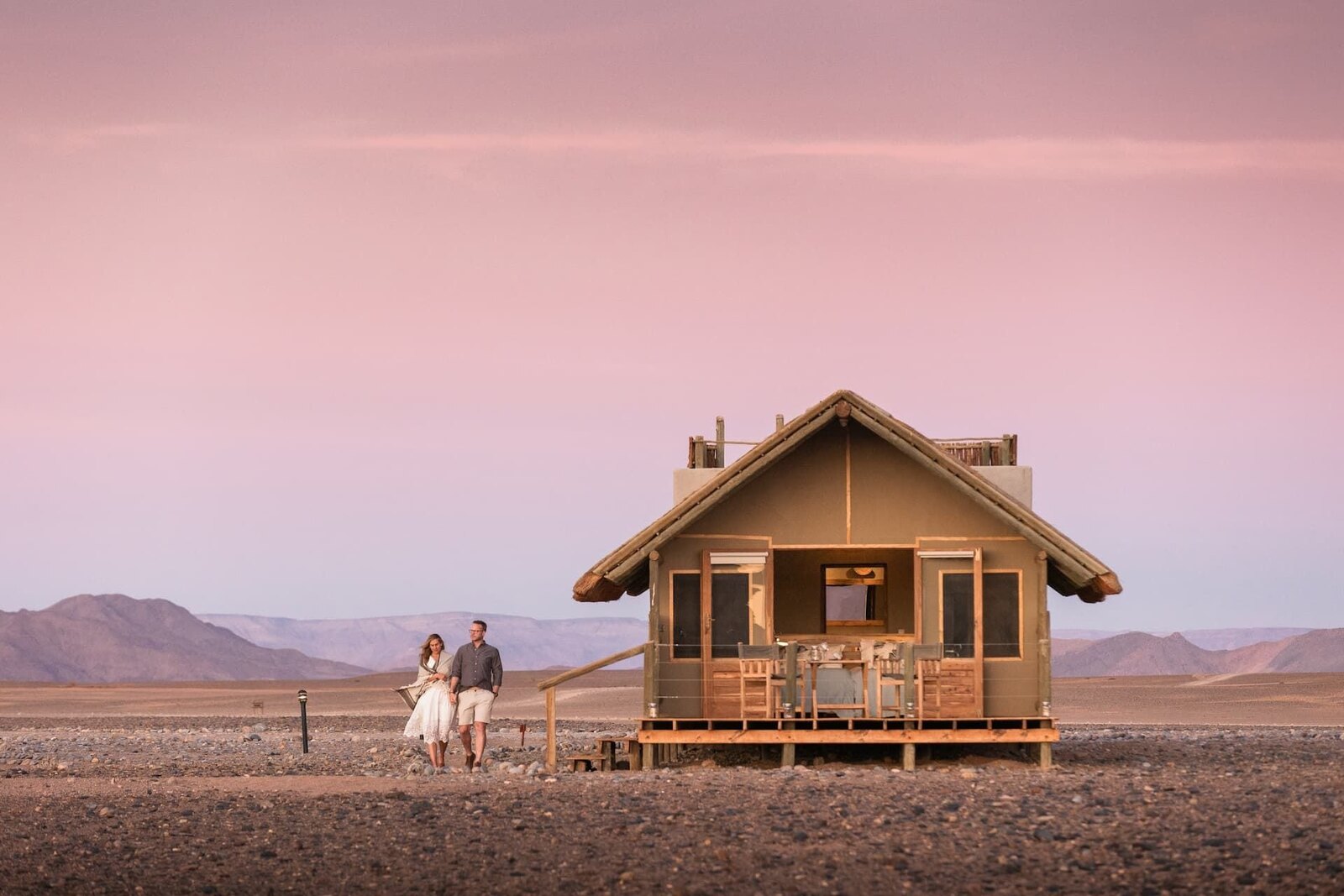 Kulala Desert Lodge — suite interior and private deck
