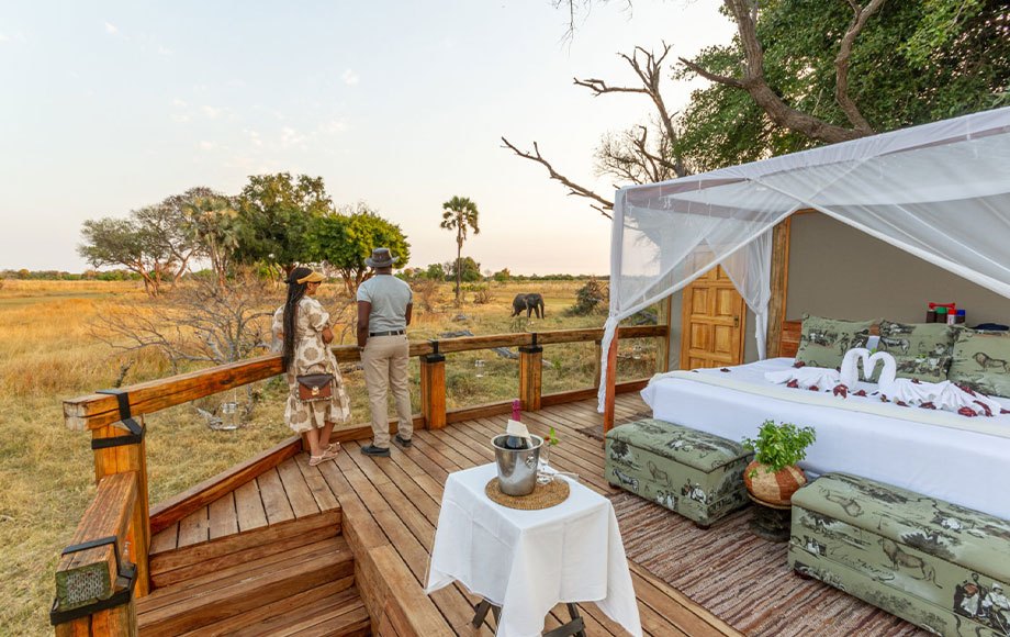 Camp Moremi tented suite, Xakanaxa Lagoon
