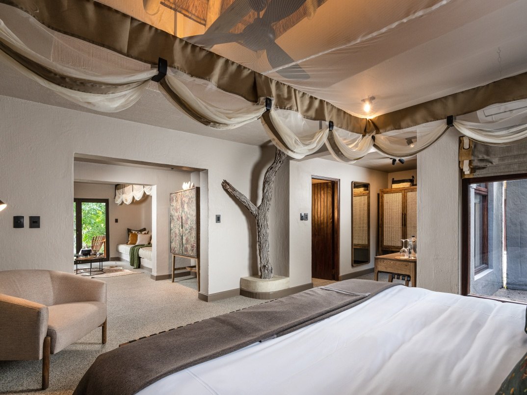 Pool and deck at Sabi Sabi Bush Lodge in the Sabi Sand reserve